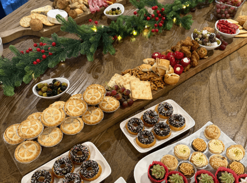 Festive spread of assorted delicious treats